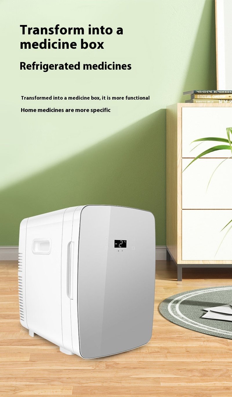 15L Car Refrigerator with Digital Display - Portable Mini Cooler for Dorm & Home