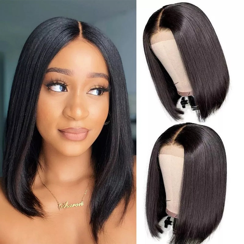Real Lace Human Hair Wig - Natural Style, Multiple Sizes & Densities