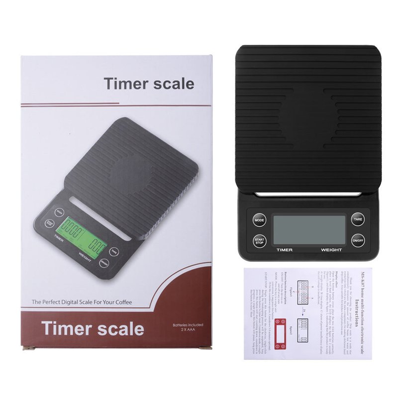 Digital Coffee Scale with Timer, 0.1g Precision, Kitchen Mini Weighing Tool