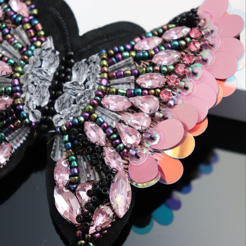 Butterfly Cloth Stickers for DIY Sewing & Craft Projects - Beaded Decor