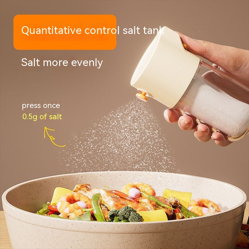 Salt Jar Glass Seasoning Bottle with Stainless Steel Spring - Multiple Colors