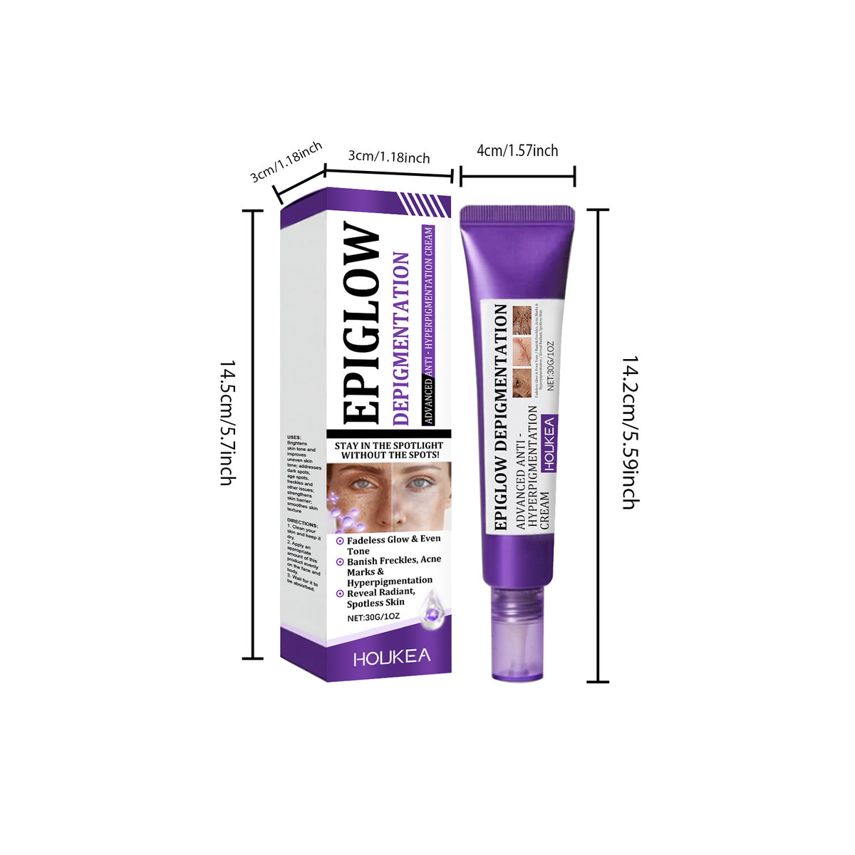Retinol Brightening Face Cream - 30g Moisturizer for Skin Tone Improvement