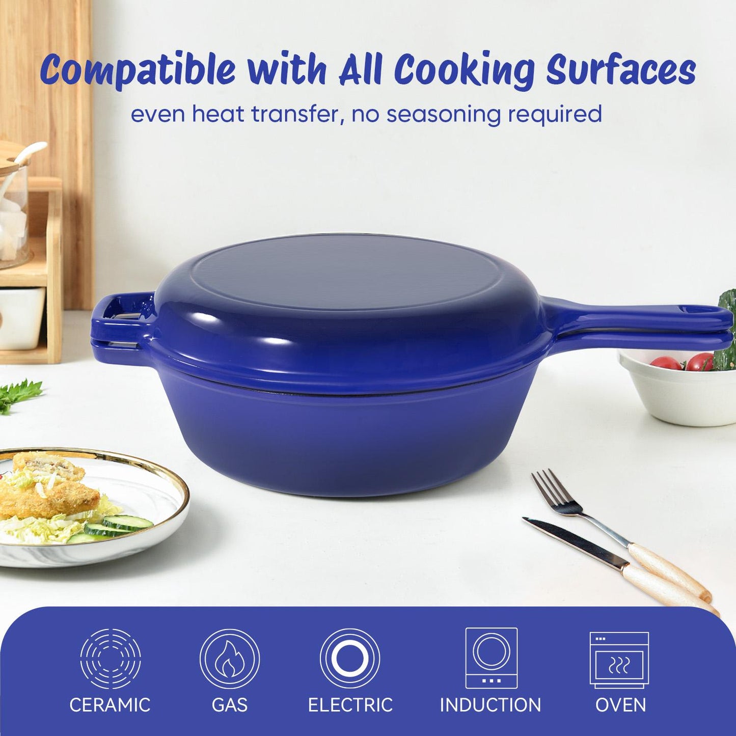 A Cast-iron Soup Pot With Lid Safe, Reliable, And Designed To