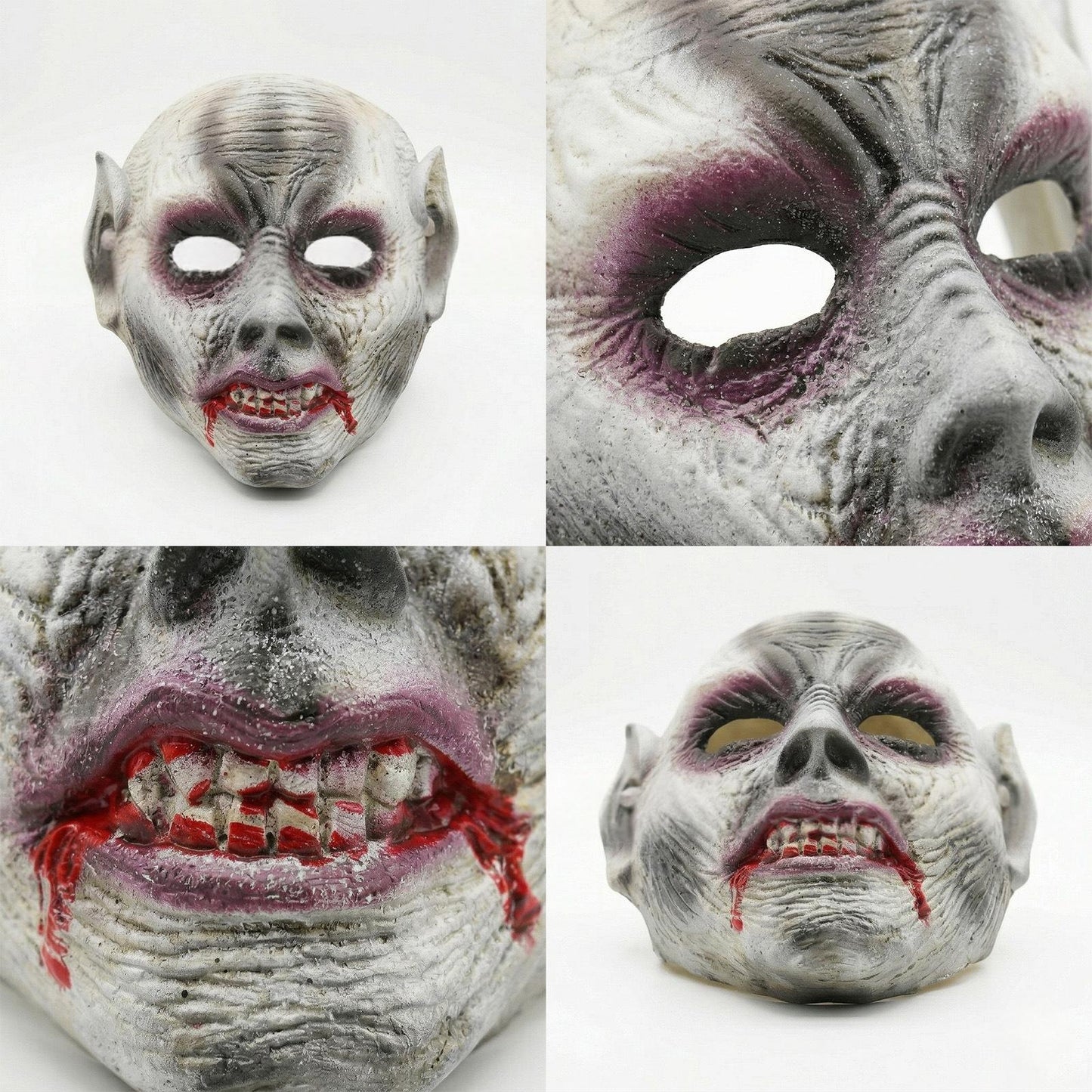Halloween Zombie Mask Decoration Gray - Party Mask for Halloween & Events
