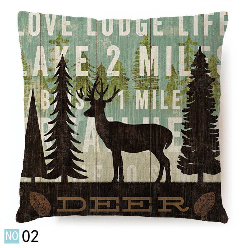 Animal Print Pillowcase - Retro Fashion Home Decor Bedding 45x45CM