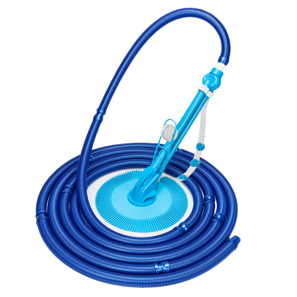 Automatic Pool Cleaner with 10 Hoses - Easy Install, Blue