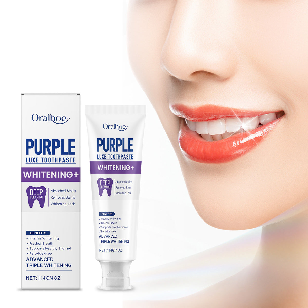 Whitening Toothpaste 114g - Brightening & Breath Fresh