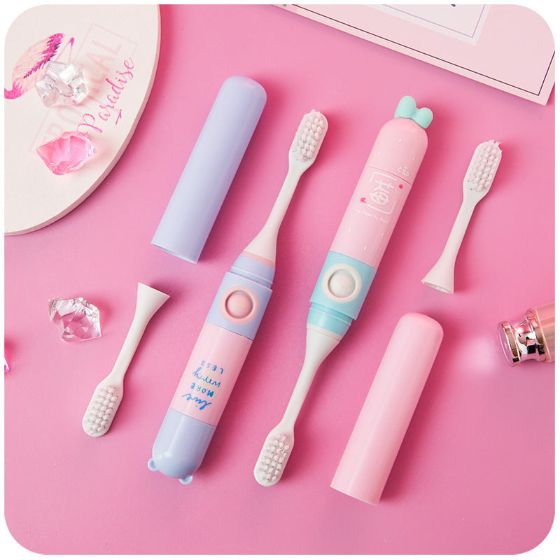 Children's Sonic Electric Toothbrush - Soft Hair, Cartoon Design, Multiple Colors