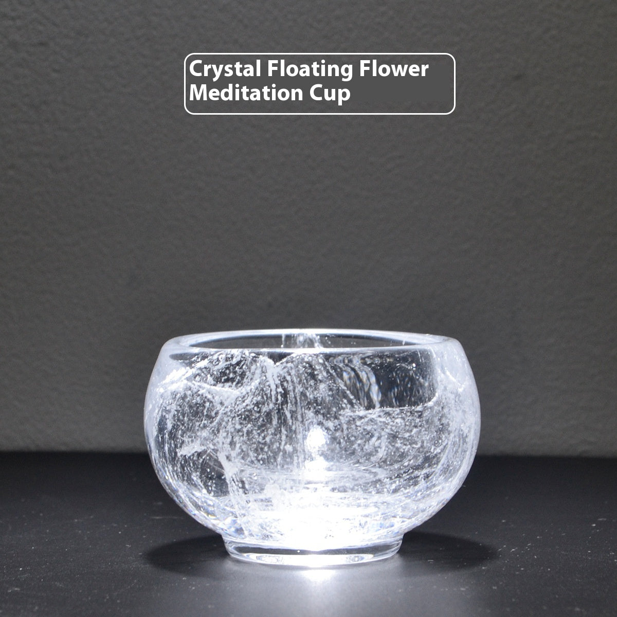 Floating Glass Tea Set with Crystal Flowers - Modern Household Drinkware
