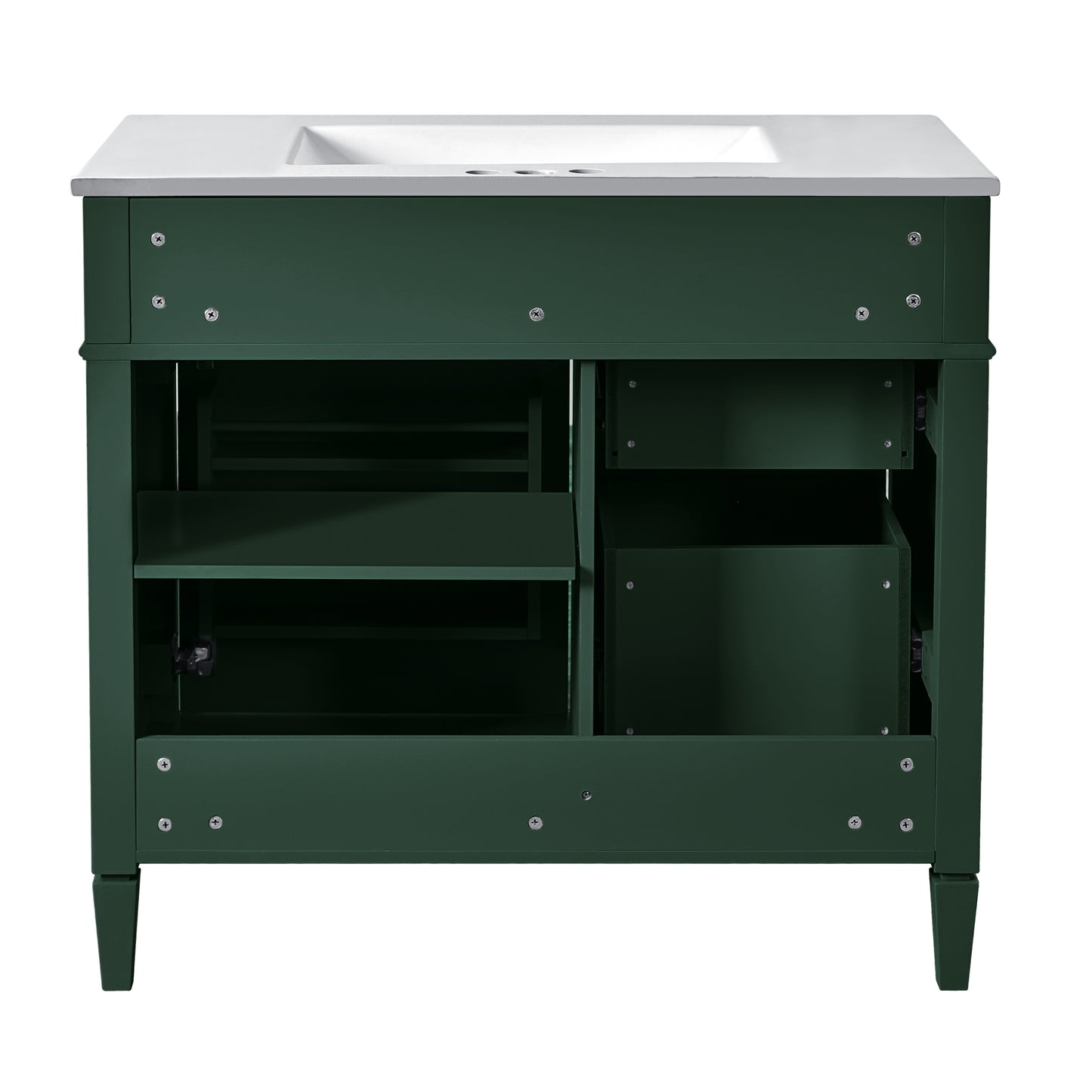 36'' Green Bathroom Vanity with Medicine Cabinet & Sink