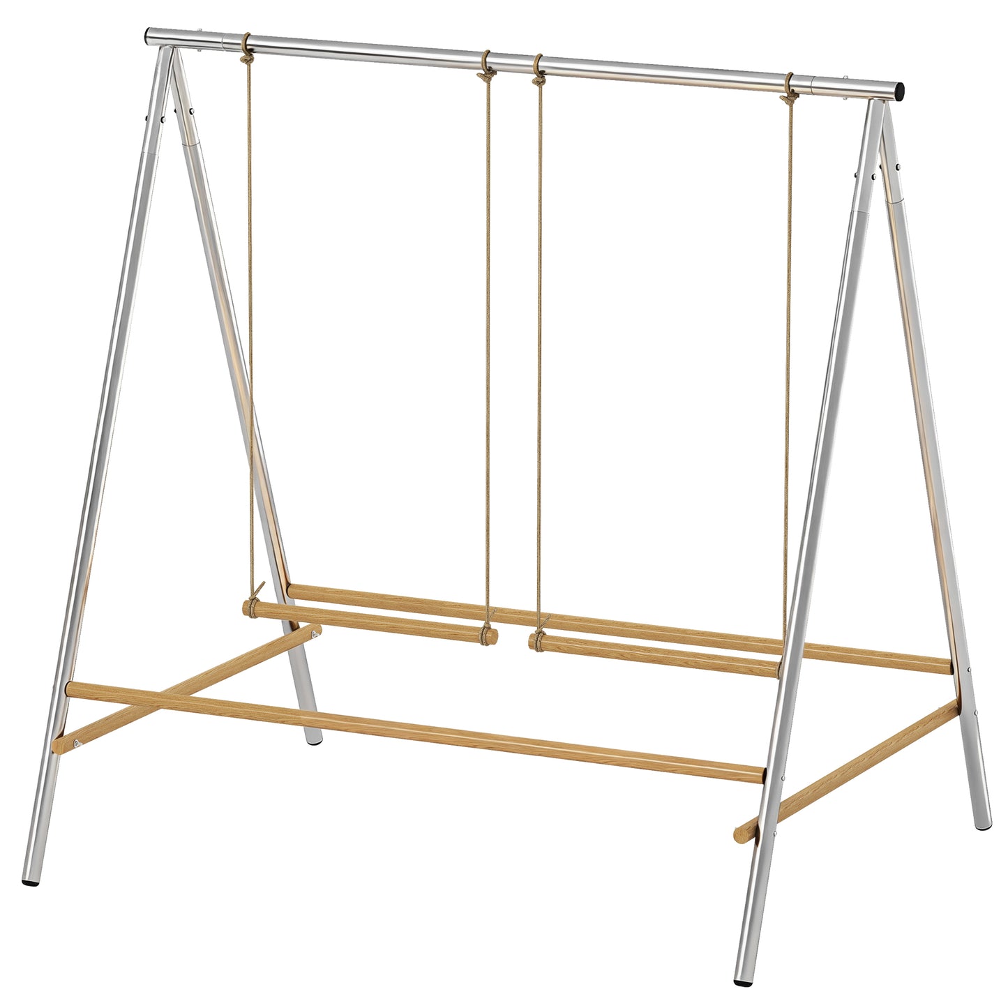 Chicken Perch with Swings for Coop, Outdoor Roosting Bars, Silver 1160x170 mm