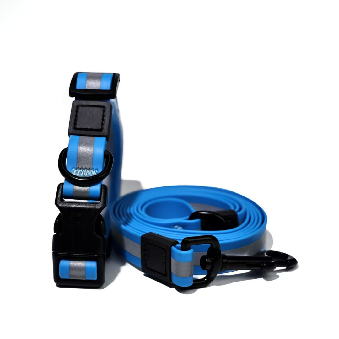 Reflective Pet Leash Set for Nighttime Safety - Waterproof & Durable