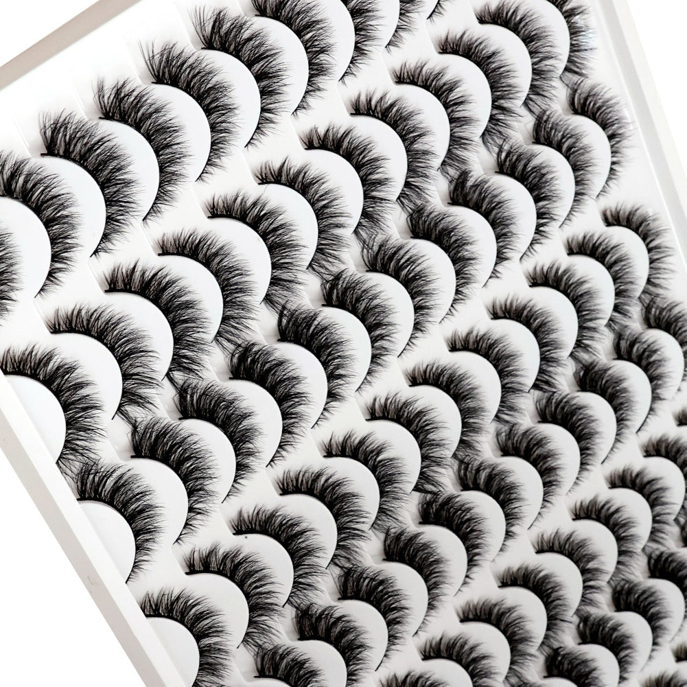 3D False Eyelashes - Multi-layered Realistic Soft Black Lashes