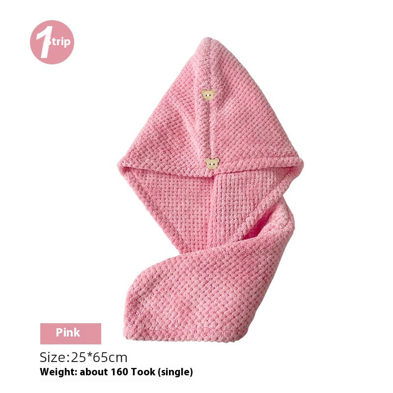 Coral Fleece Quick-Drying Hair Towel Cap Bath Hair Drying Wrap
