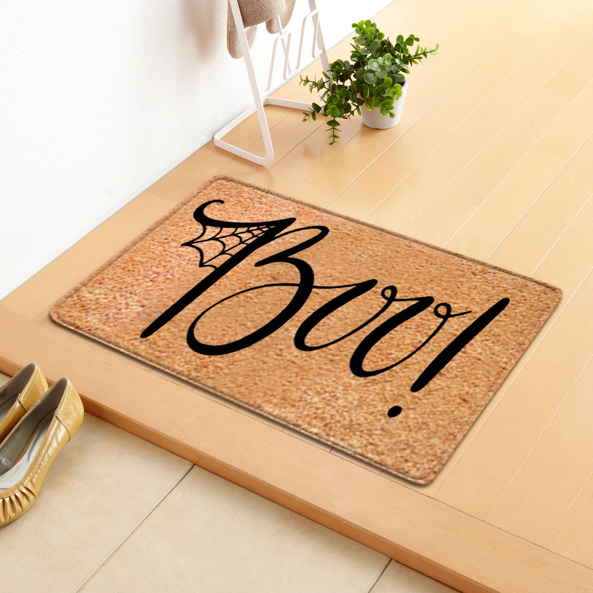 Halloween Letter Door Mat - Modern Rectangular Floor Carpet for Home & Garden
