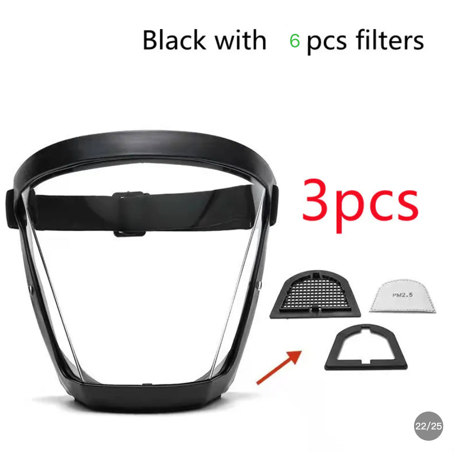 Transparent Face Shield Anti-Oil Dust-Proof Goggles for Safety and Protection