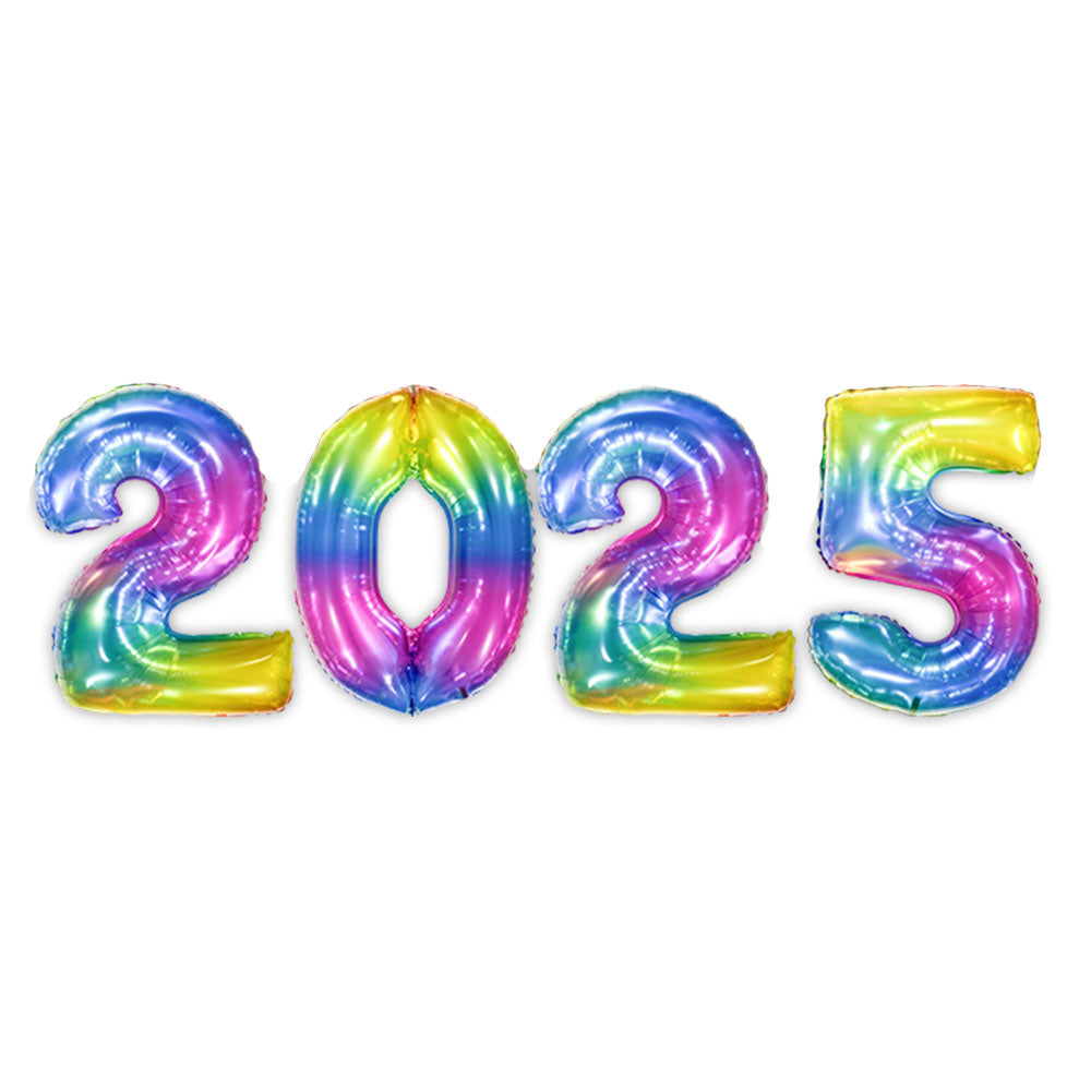 Happy New Year Party Decorations Set - 32 Inch Balloons & Banner