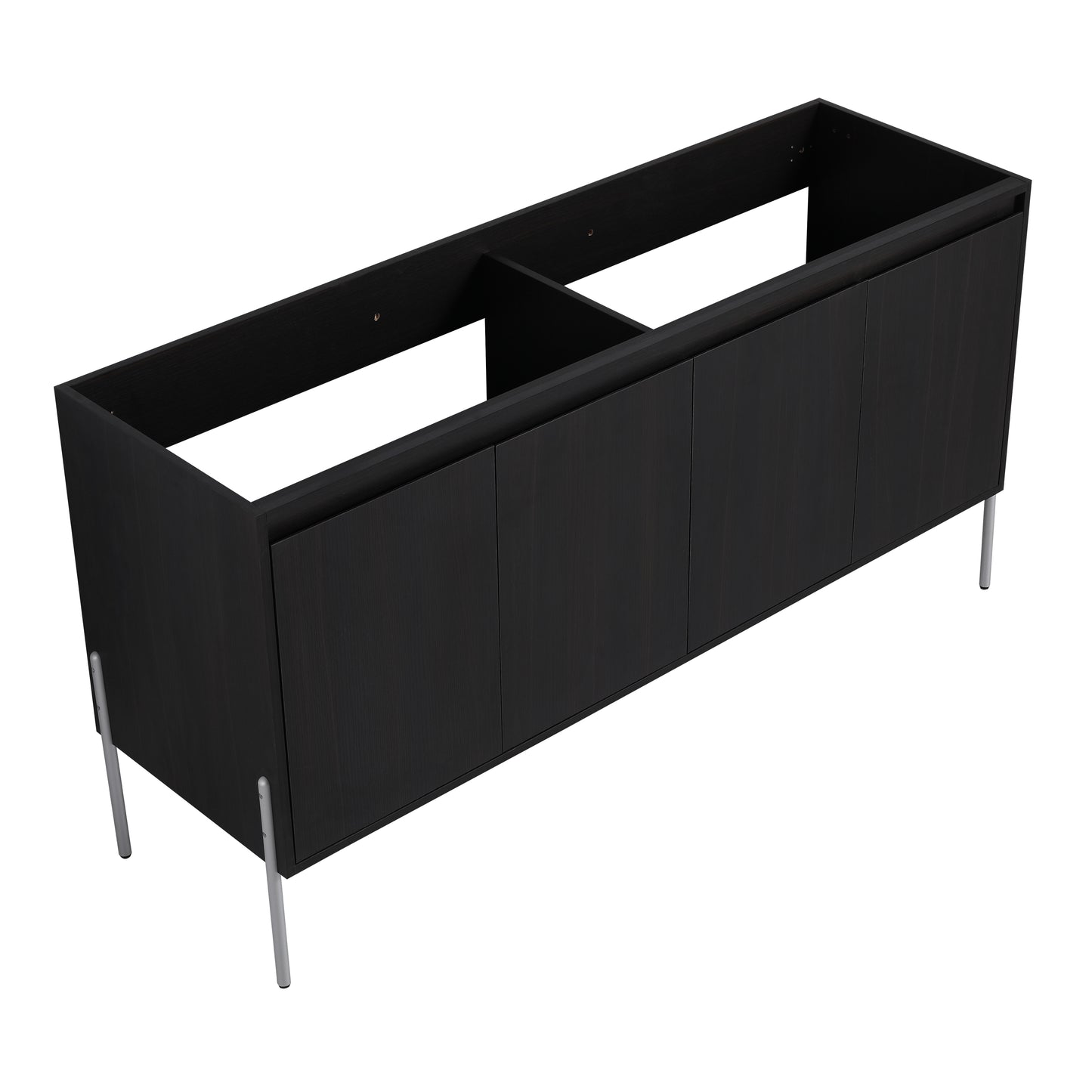 60" Freestanding Bathroom Vanity with Soft Close Doors - Dark Oak