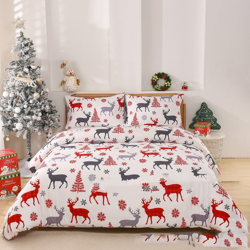 Christmas Eve Down Quilt Cover Bedding Set Multiple Sizes & Patterns