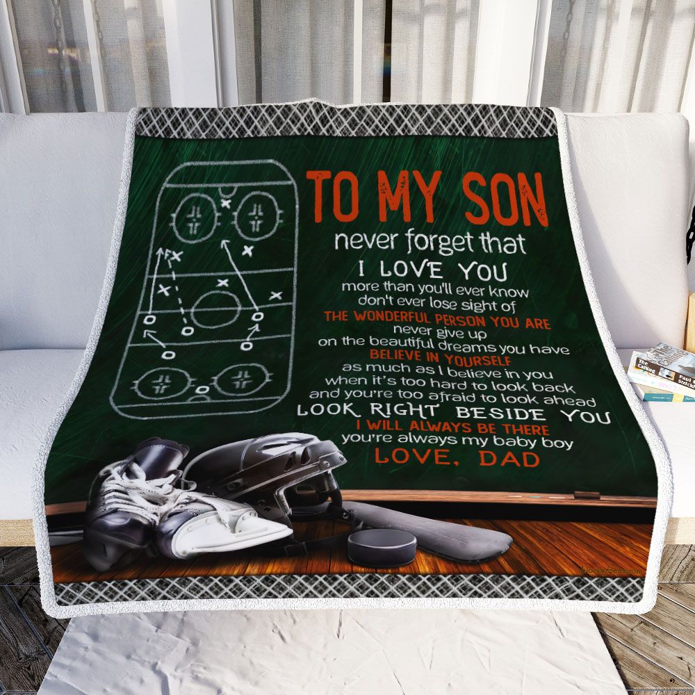 Hockey Blanket Gift for Son - 130x150cm Flannel Bedding