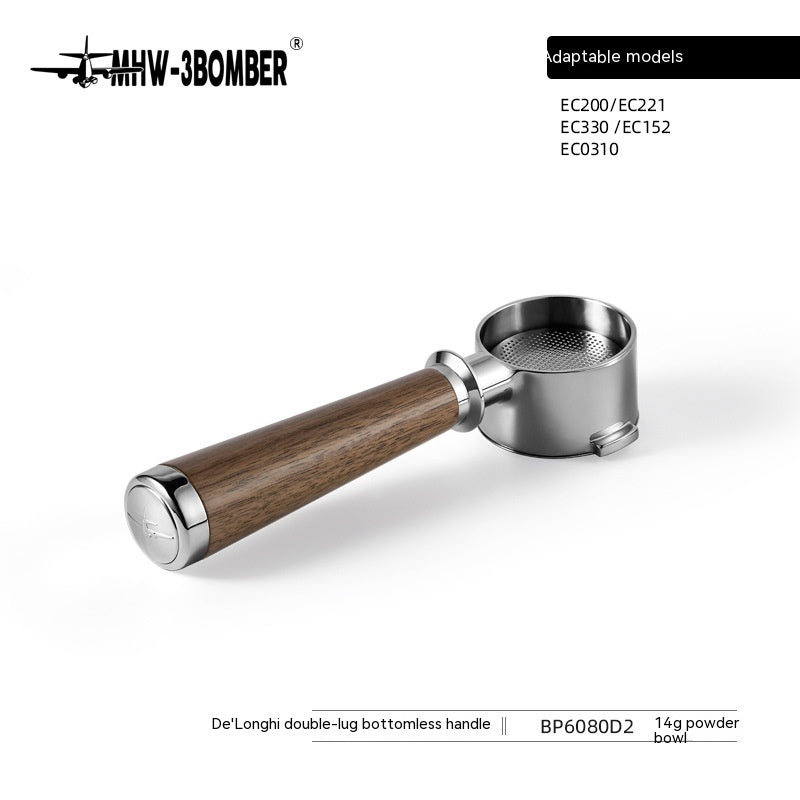 Coffee Maker Handle Accessories Set for Delonghi & More - Walnut Finish