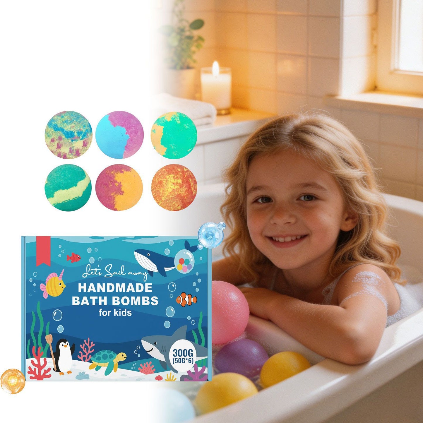 12-Piece Bath Bomb Toy Set for Kids - Moisturizing Bath Fun