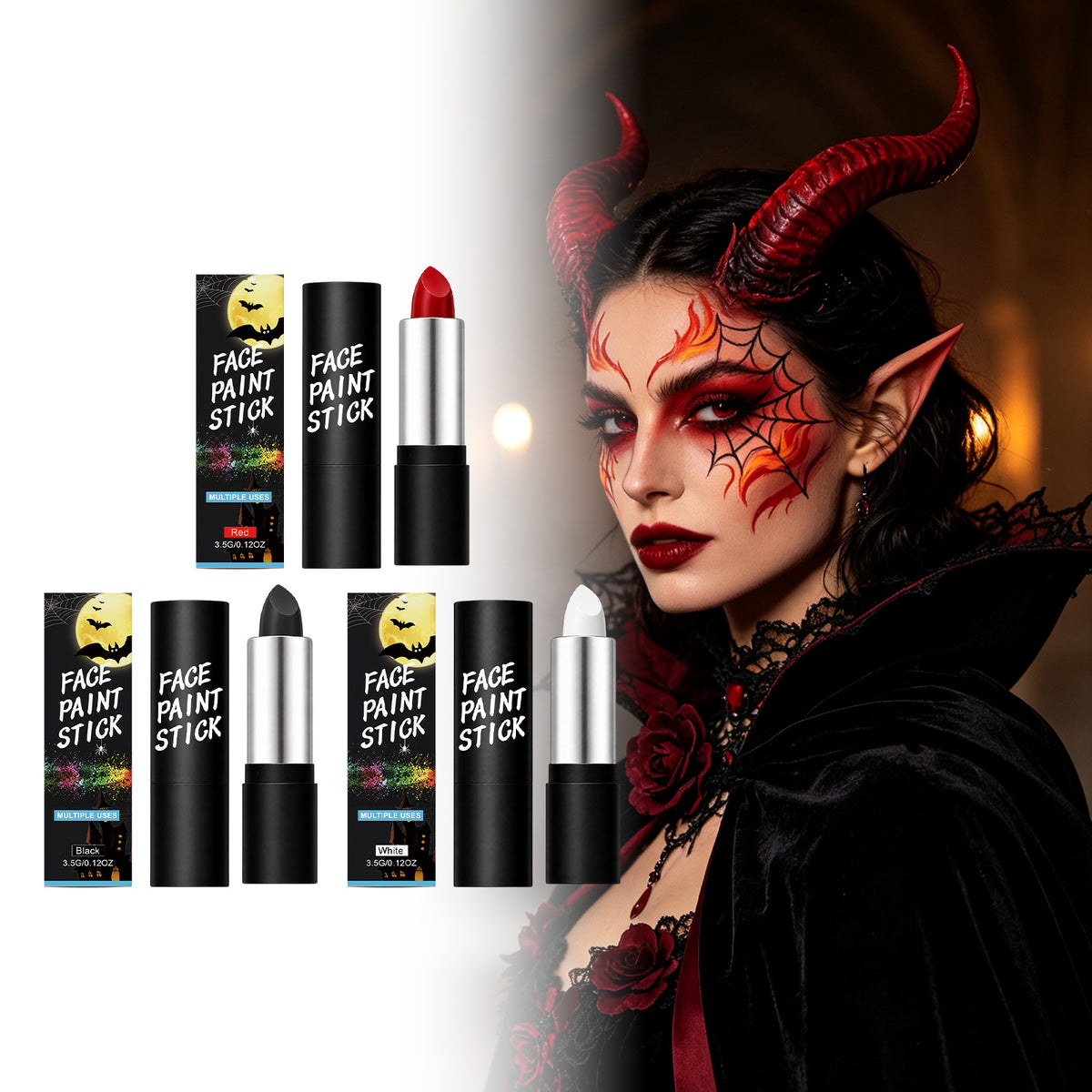 Face Paint Stick - Portable Facial Color Painting Crayon for Body Art