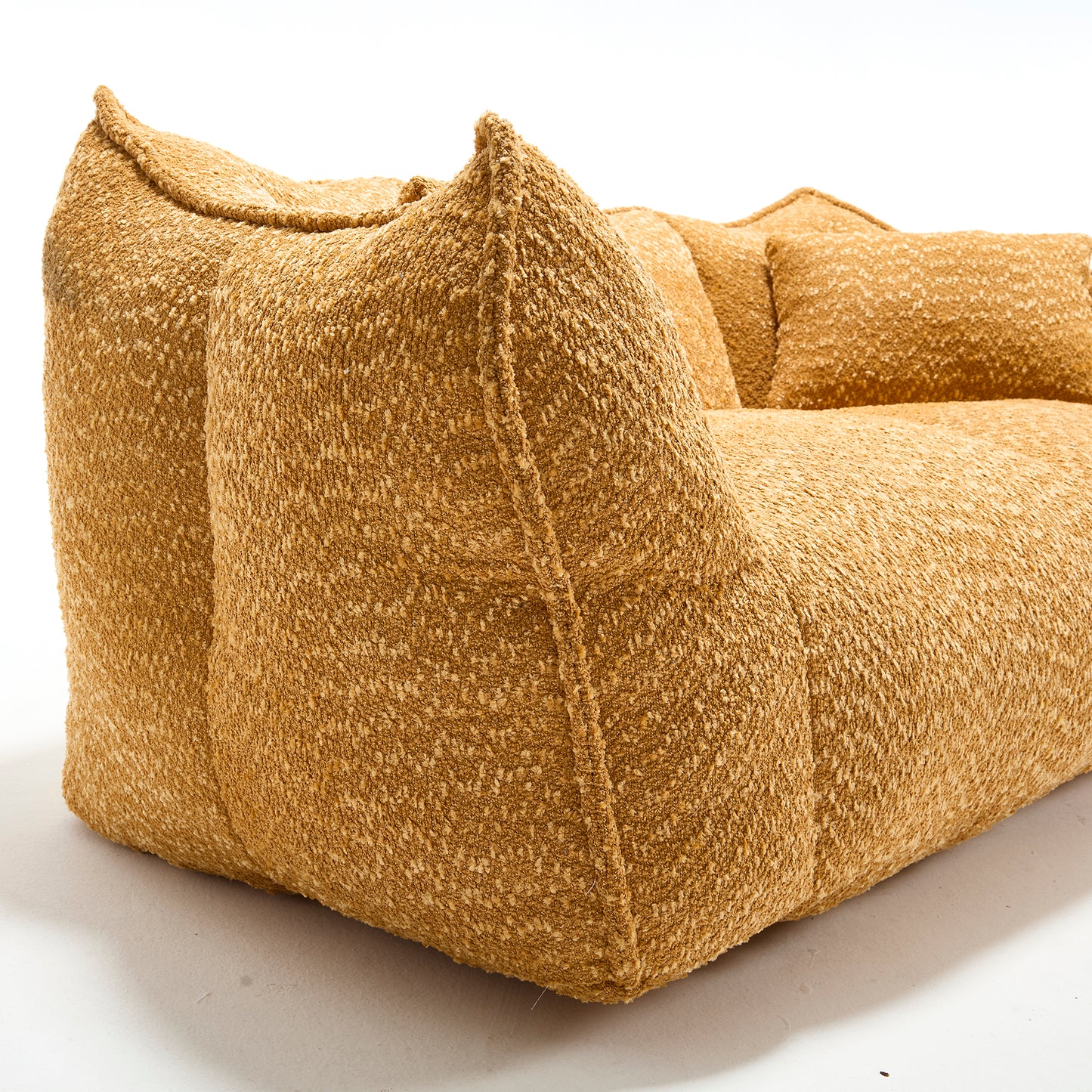 Yellow Beanbag Chair with Foam Core for Comfort & Relaxation