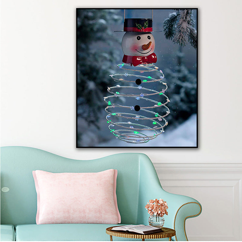 Diamond Painting Christmas Snowman Wall Art - 30x40 Canvas Living Room Decor