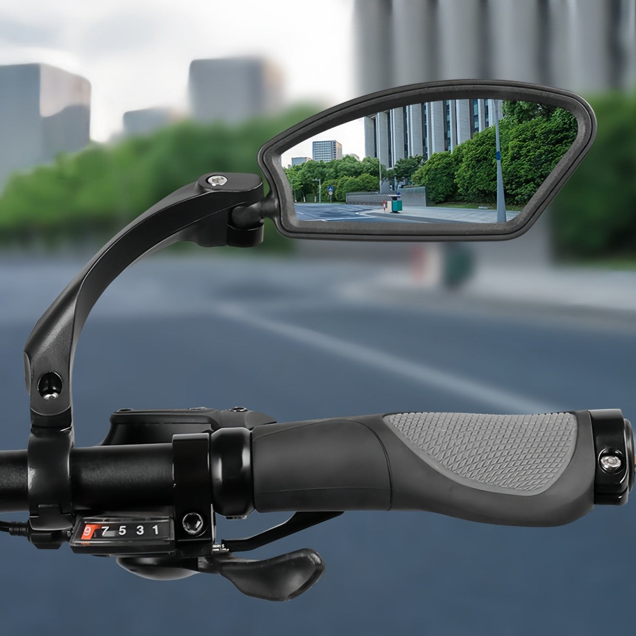Bicycle Rearview Mirror - HD Convex Lens, 360° Rotatable, 2-Pack