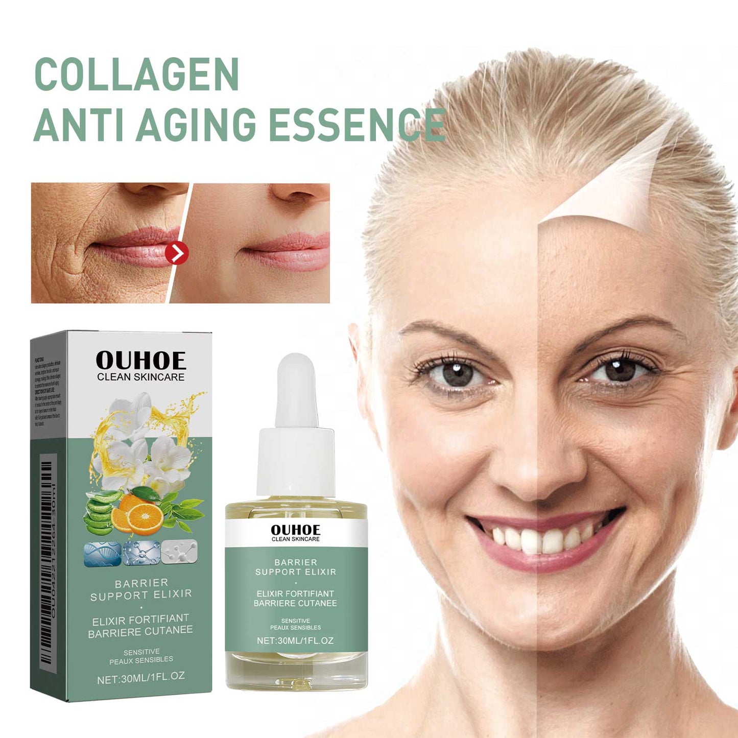 Collagen Anti-Aging Face Serum - Hydrating Essence for Fine Lines & Pores