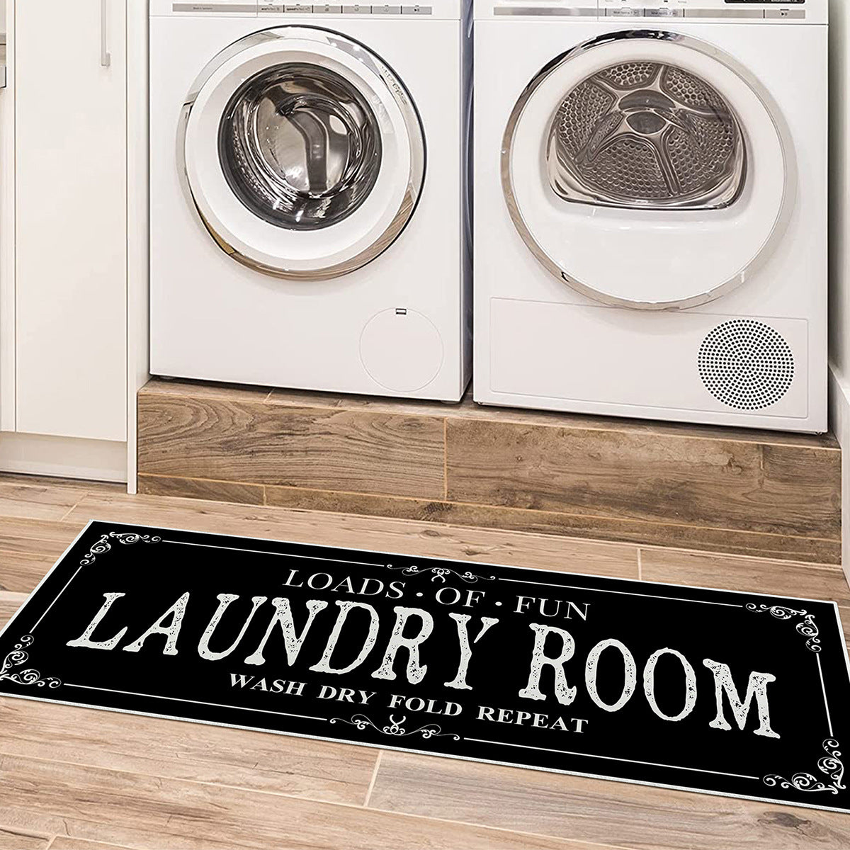 Non-Slip Absorbent Kitchen Bathroom Door Mat - Thickened Polyester Floor Rug