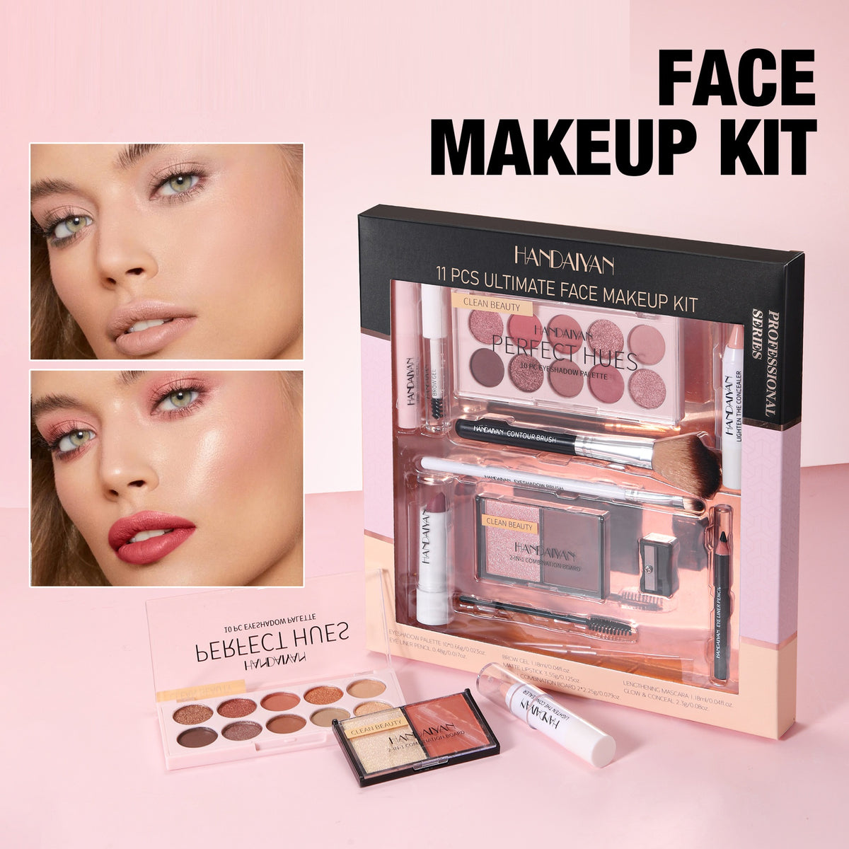 12-Piece Makeup Set for Beginners Waterproof & Long-Lasting Cosmetics Kit