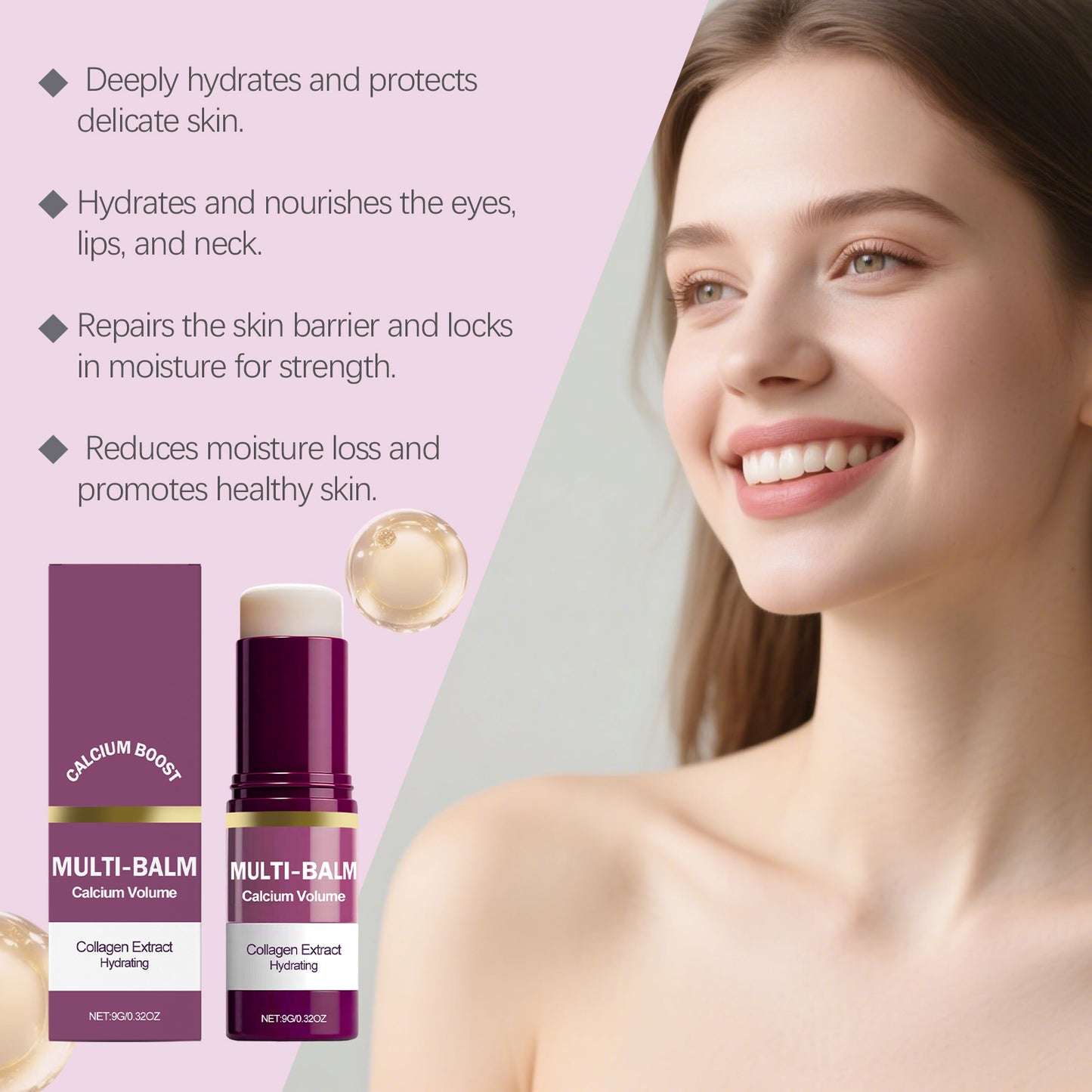 Moisturizing Skin Care Stick - Deep Hydration for Face, Eyes & Lips