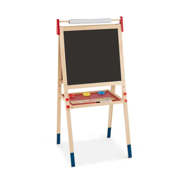 3-in-1 Kids Art Easel - Double-Sided Magnetic Board with Paper Roll