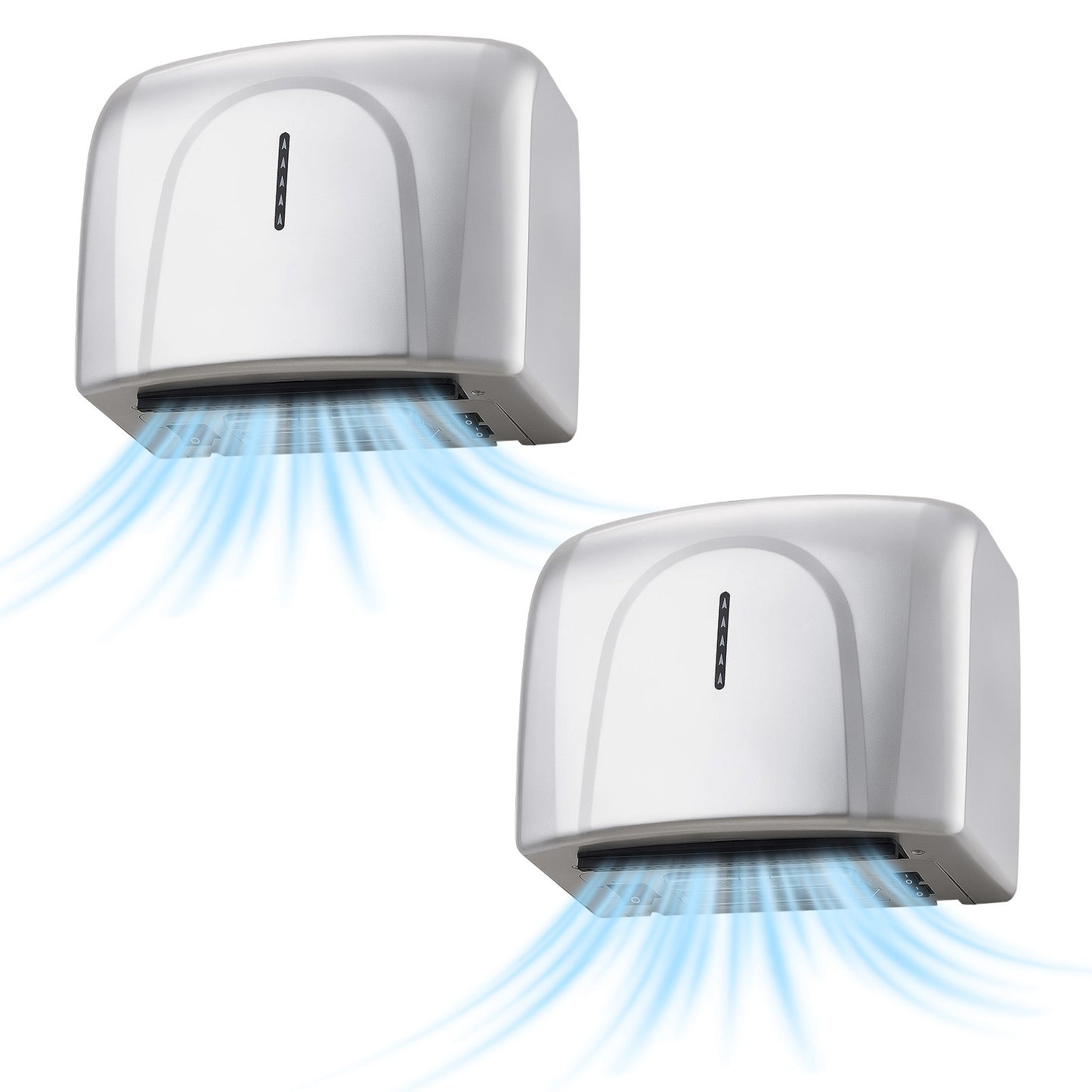 2 Pack High-Speed Bathroom Hand Dryer with HEPA Filter - Wall-Mounted 1300W Automatic Fast Drying for Home & Commercial Use