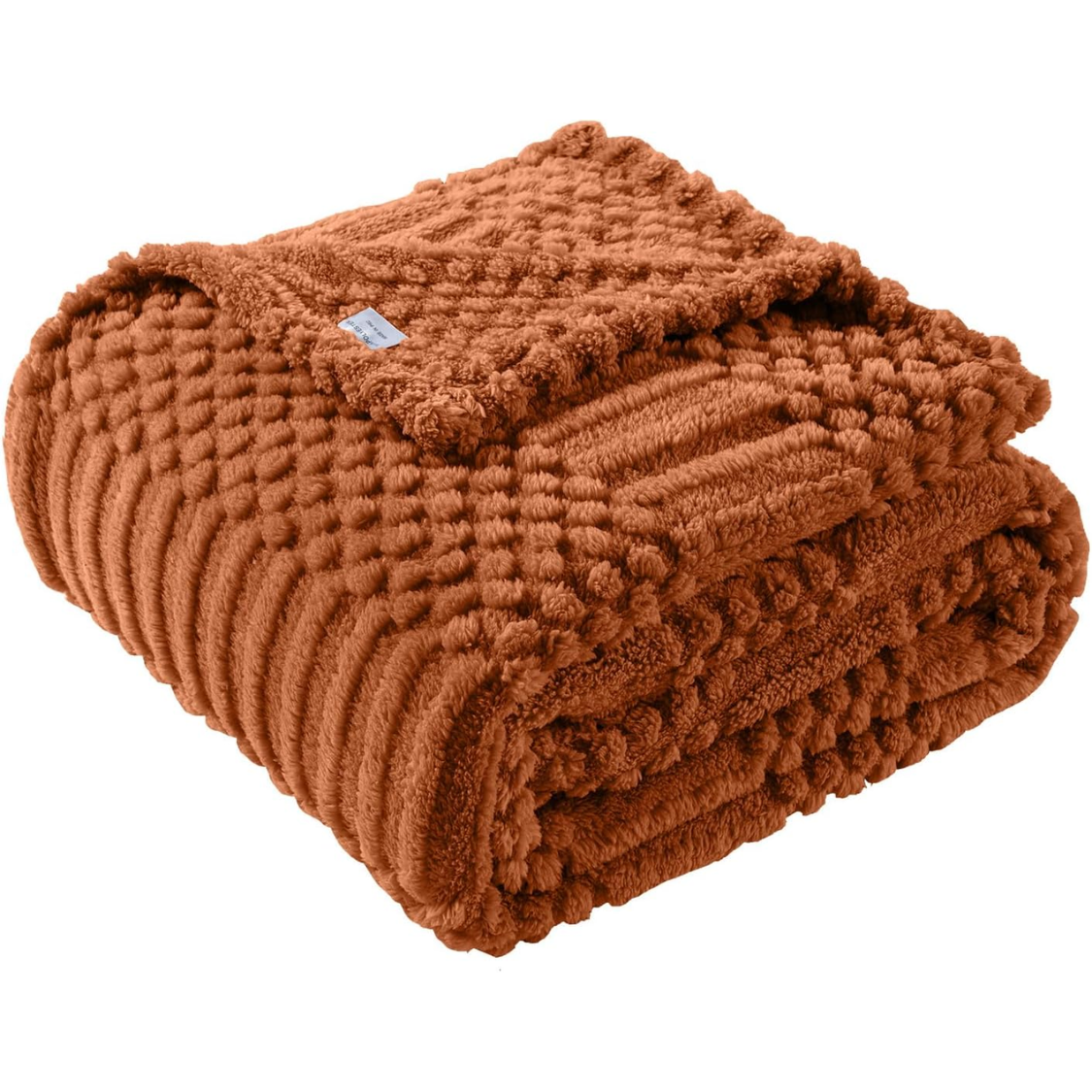 Rust Throw Blanket - Soft Fleece Plush Decorative Blanket 50x70