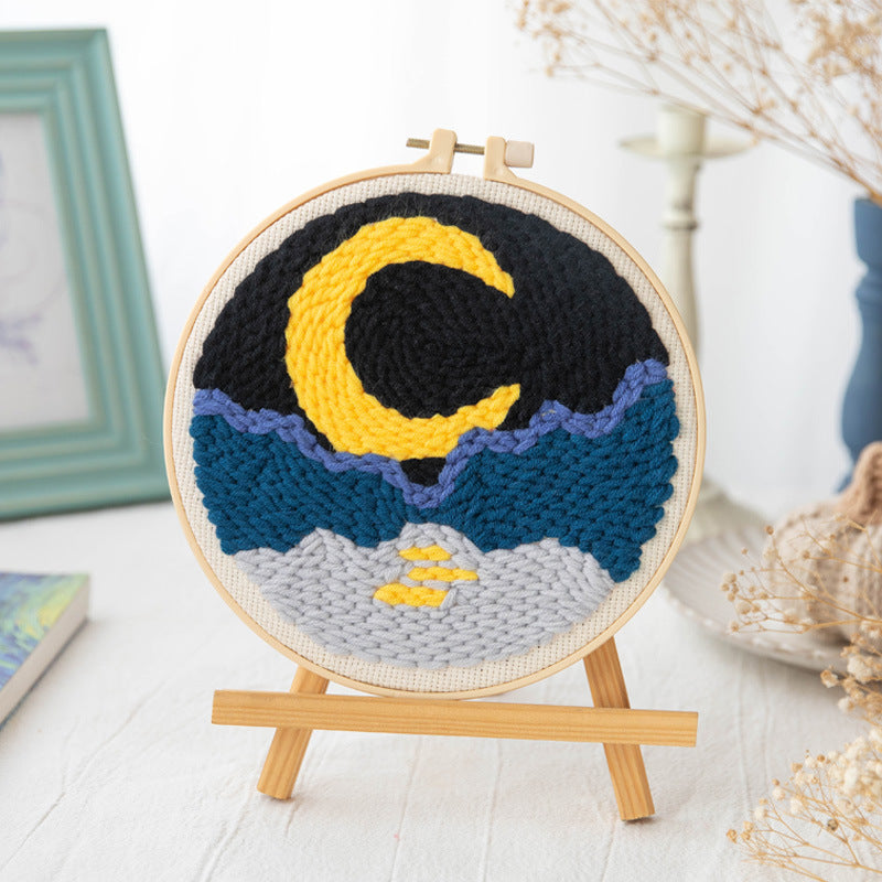 Embroidery Hoop Kit for Cross-Stitch Crafting - Plastic Canvas, 20cm