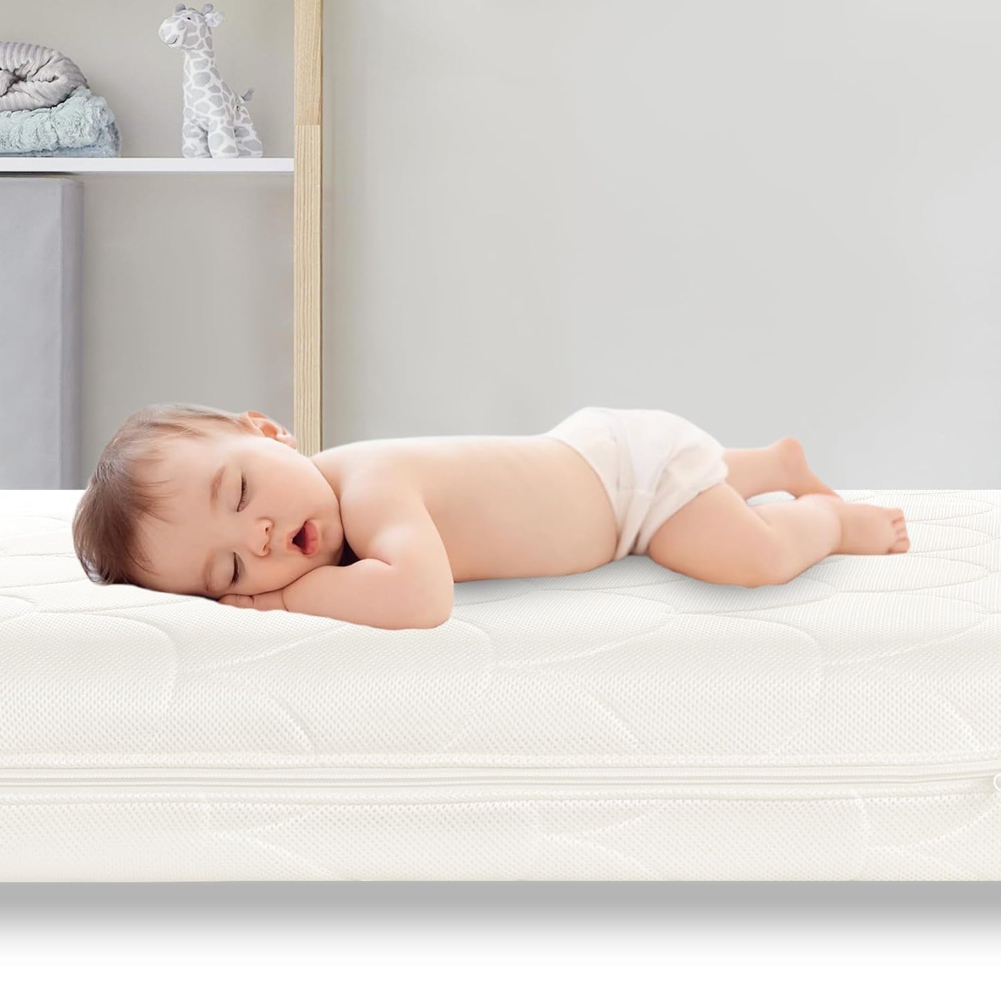 Dual-Sided Crib Mattress with Washable Cover & Airfiber Insert