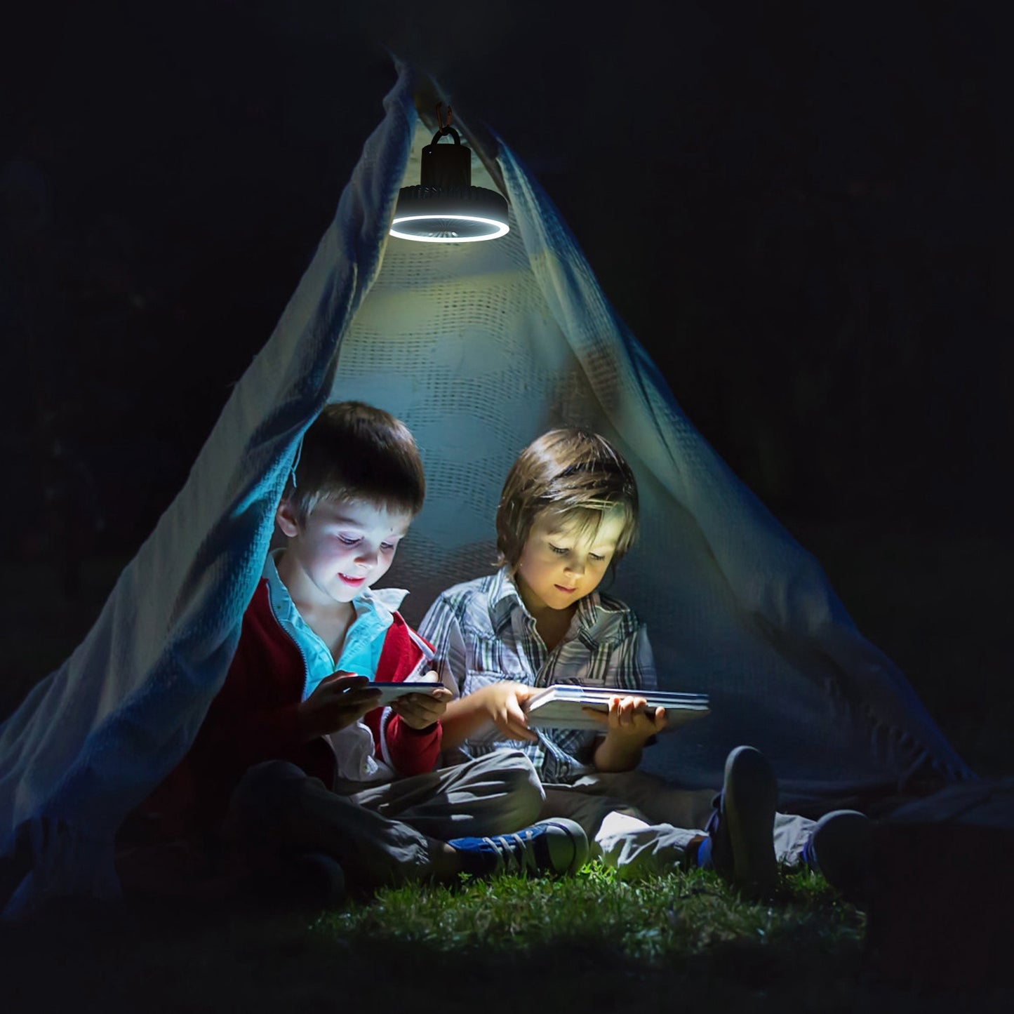 Portable Camping Fan with Lantern - 10000mAh Rechargeable Battery