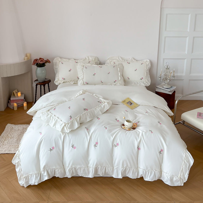 Four-Piece Bedding Set for Dorms and Home - Multiple Sizes & Patterns