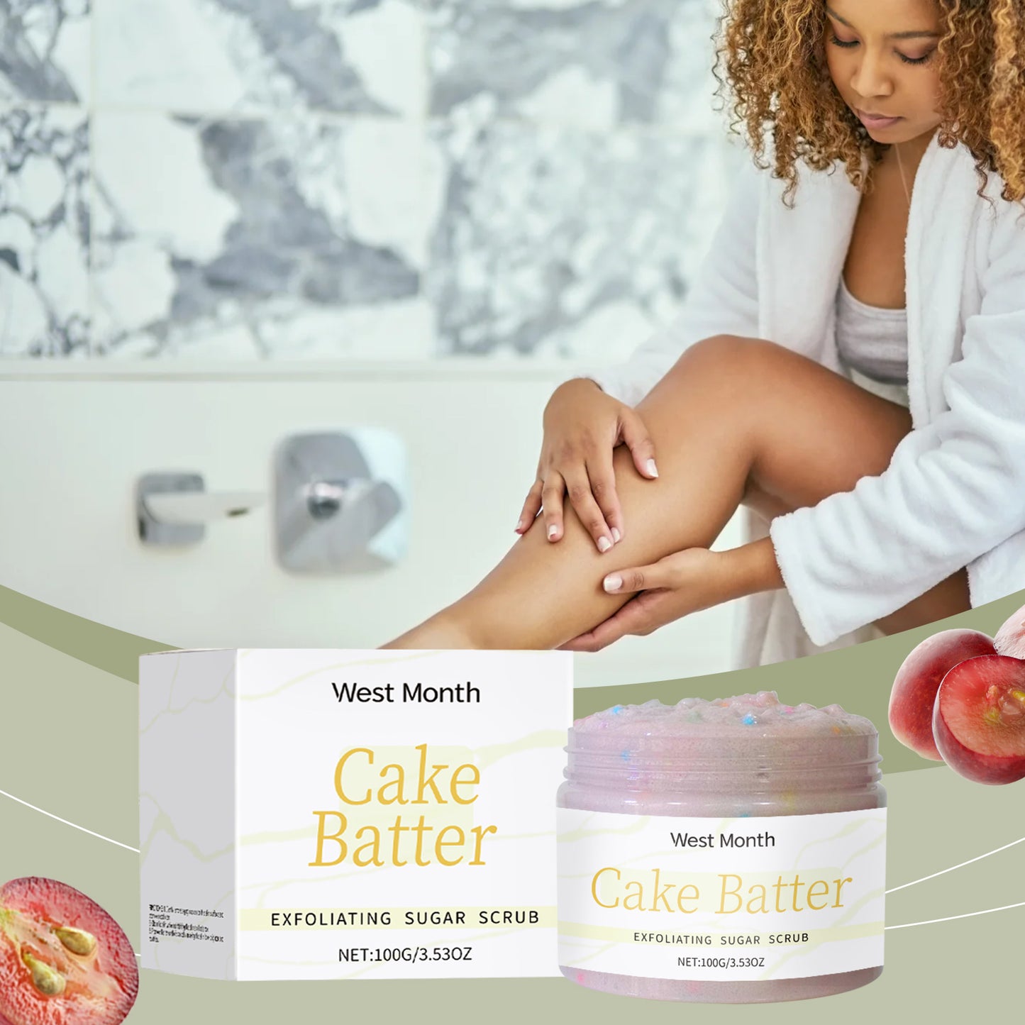 Gentle Exfoliating Body Scrub - Hydrating Skin Care with Castor Oil