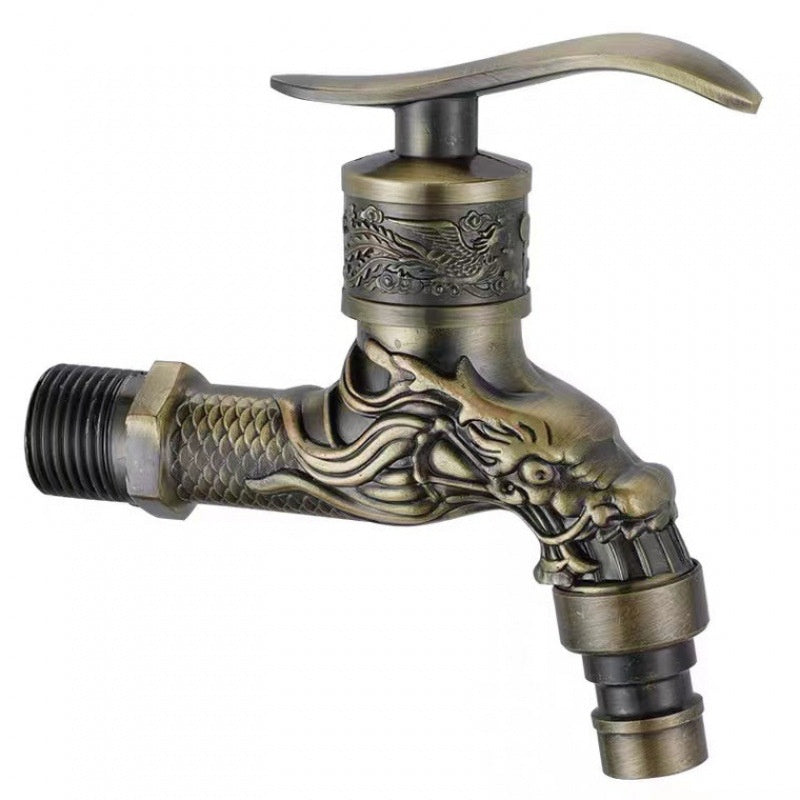 Antique Zinc Alloy Wall-Mounted Faucet for Home & Garden