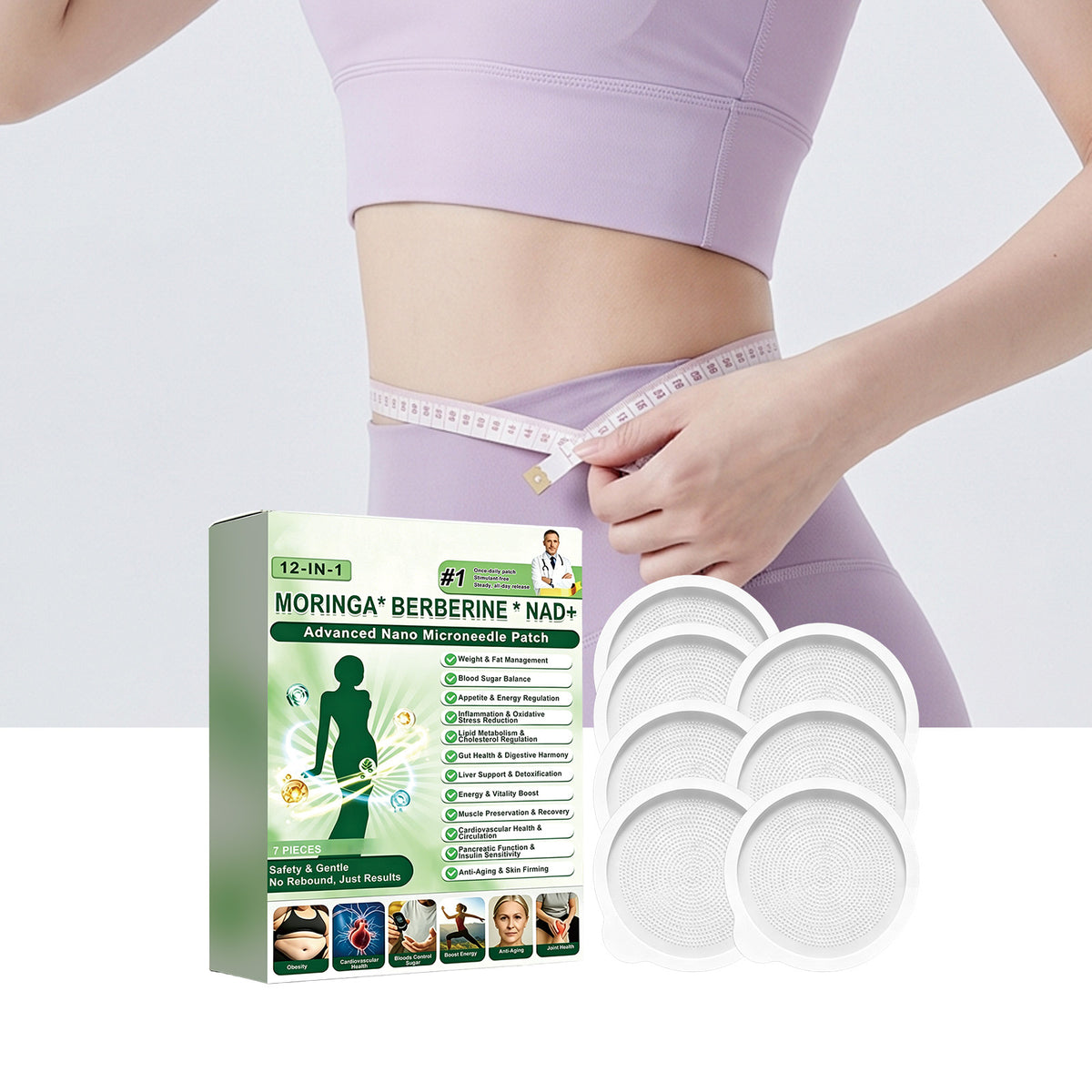 Nano Micro Needle Body Patch, 7 Pieces