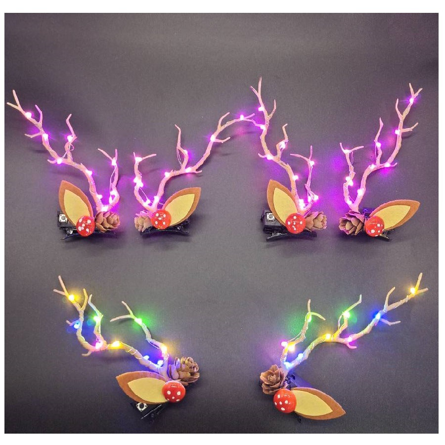 Luminous Antler Hairpin - Light-Up Hair Accessories
