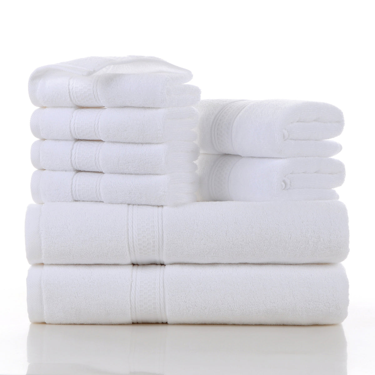 8-Piece Cotton Towel Set - Soft, Absorbent Home Towels in Multiple Colors