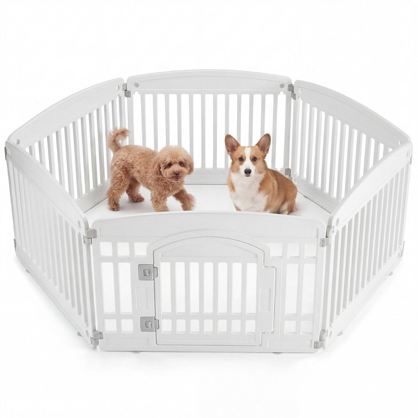 Indoor Outdoor Dog Playpen - Portable Foldable Pet Fence for Small & Medium Dogs
