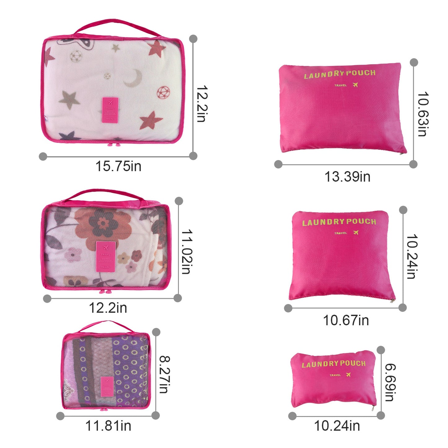9Pcs Per Set Clothes Storage Bags Water-Resistant Travel Luggage