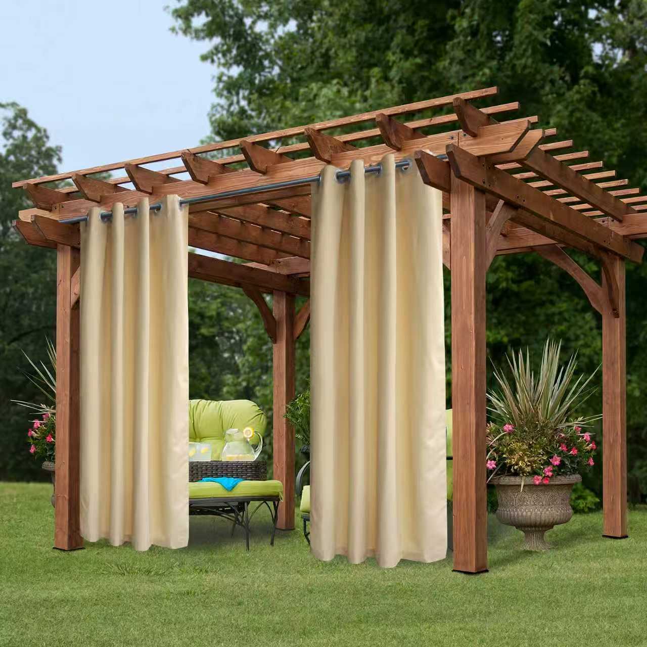 Grommet Curtain Panel for Indoor & Outdoor Use - 50x84 Inches