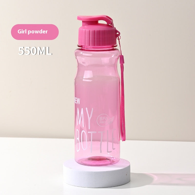 Portable Water Bottle 550ml with Lanyard Outdoor Sports Drinkware